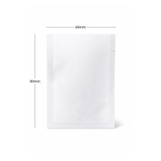 60mm x 80mm  White Matt 3 Side Seal Pouches With Slit Notch (100 per pack)