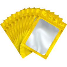 60mm x 100mm Gold Matt Full Window 3 Side Seal Bags (100 per pack) 60mm x 100mm Gold Matt Full Window 3 Side Seal Bags (100 per pack)