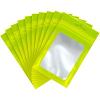 70mm x 100mm Green Matt Full Window 3 Side Seal Bags (100 per pack) 70mm x 100mm Green Matt Full Window 3 Side Seal Bags (100 per pack)