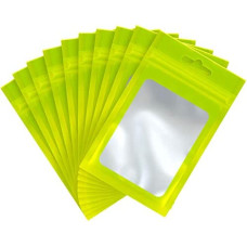 60mm x 100mm Green Matt Full Window 3 Side Seal Bags (100 per pack) 60mm x 100mm Green Matt Full Window 3 Side Seal Bags (100 per pack)