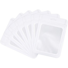 60mm x 100mm White Matt Full Window 3 Side Seal Bags (100 per pack) 60mm x 100mm White Matt Full Window 3 Side Seal Bags (100 per pack)