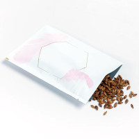 100mm x 150mm White with Pink Feather Matt 3 Side Seal Bags (100 per pack) 100mm x 150mm White with Pink Feather Matt 3 Side Seal Bags (100 per pack)