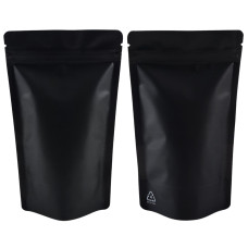 2KG Recyclable Black Matt Stand Up Pouch/Bag With Zip Lock [SP10] (100 per pack)