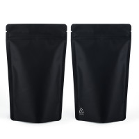 70g  Recyclable Black Matt Stand Up Pouch/Bag with Zip Lock [SP2] (100 per pack)