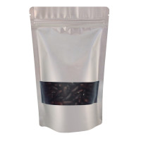 100g Window Silver Matt Stand Up Pouch/Bag with Zip Lock [SP9] (100 per pack)