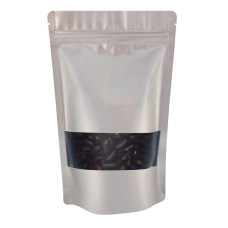 50g Window Silver Matt Stand Up Pouch/Bag with Zip Lock [WP1] (100 per pack)