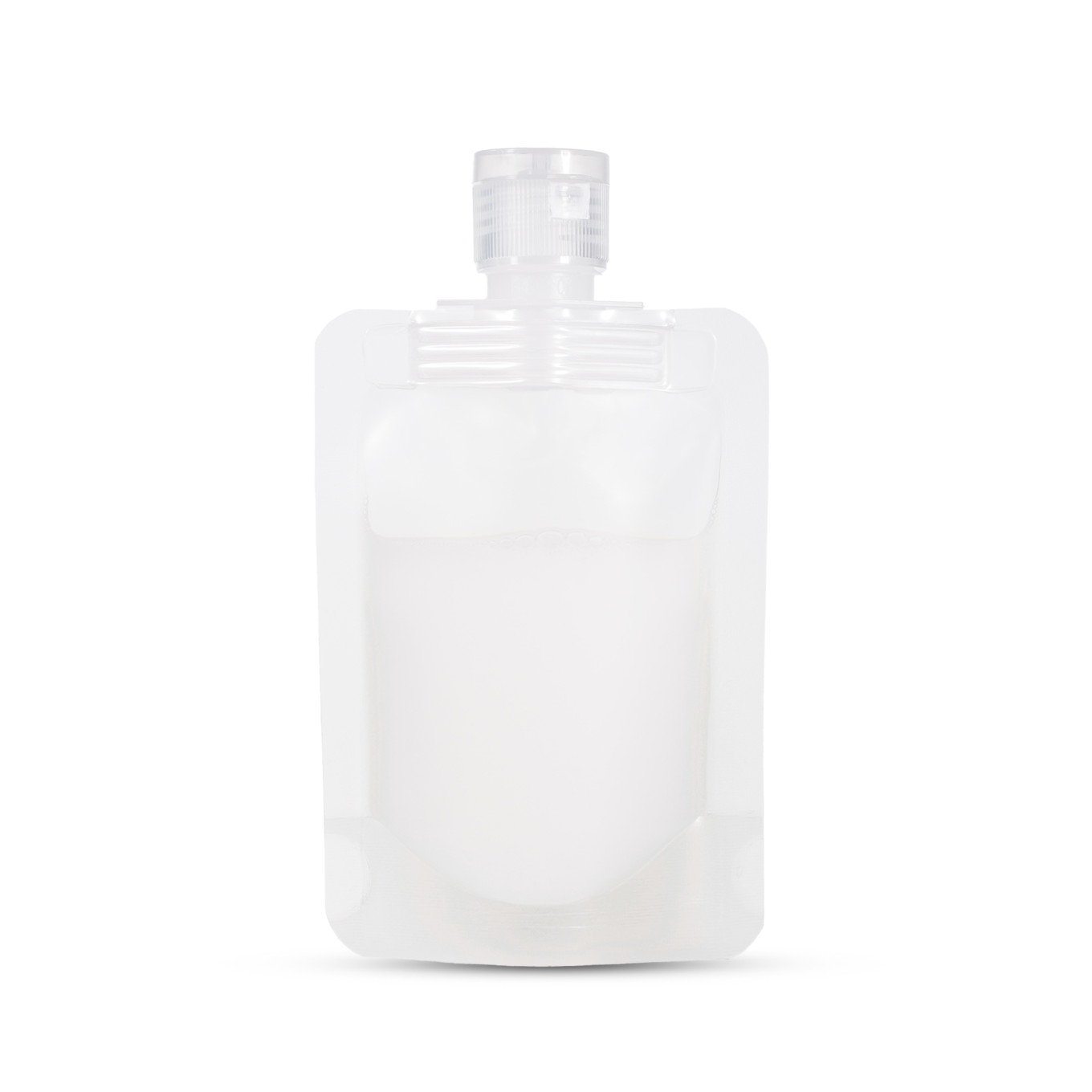 50ml Clear / Clear Matt Flip Cap 16mm Spout Pouches (100 per pack)