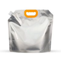 5 Litre Silver Matt Spout Pouches with Handle (100 per pack) 5 Litre Silver Matt Spout Pouches with Handle (100 per pack)