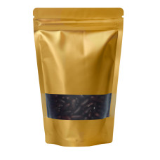 70g Window Gold Matt Stand Up Pouch/Bag with Zip Lock [SP2] (100 per pack)