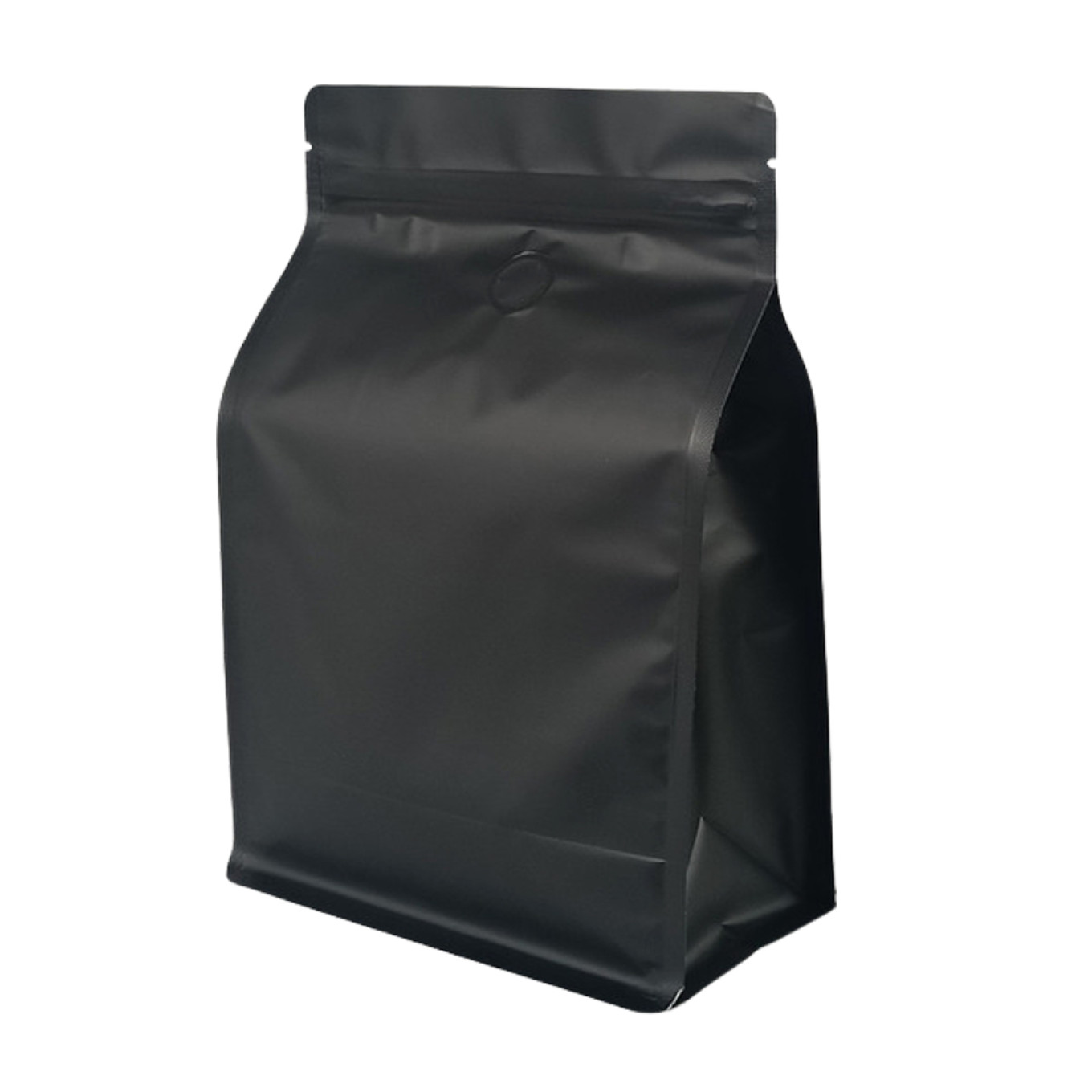 250g Valve Black Matt Flat Bottom Bag with Zip Lock [FB4] (100 per pack)