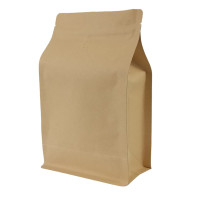 500g Valve Kraft Paper Flat Bottom Bag with Zip Lock [FB5] (100 per pack)