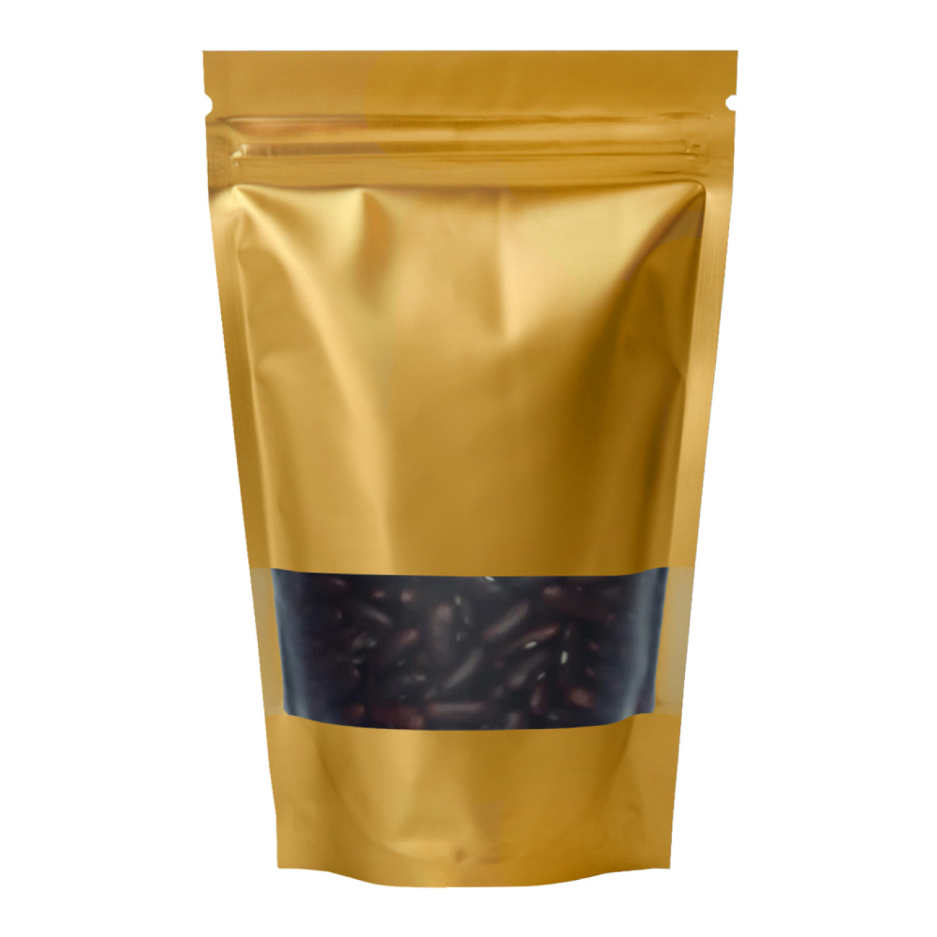 100g Window Gold Matt Stand Up Pouch/Bag with Zip Lock [SP9] (100 per pack)