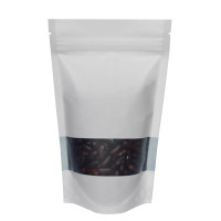 70g Window White Matt Stand Up Pouch/Bag with Zip Lock [SP2] (100 per pack)