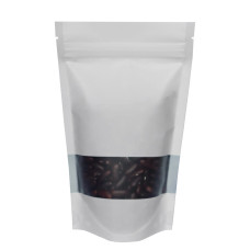 70g Window White Matt Stand Up Pouch/Bag with Zip Lock [SP2] (100 per pack)