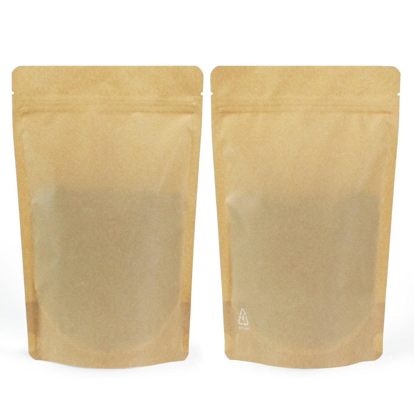 50g Recyclable Brown Matt Stand Up Pouch/Bag with Zip Lock [WP1] (100 per pack)