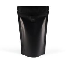 250g Black Matt With Valve Stand Up Pouch/Bag with Zip Lock [SP4] (100 per pack)