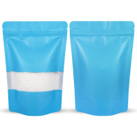 90x130mm Window Dark Blue Matt Stand Up Pouch/Bag With Zip Lock (100 per pack) 90x130mm Window Dark Blue Matt Stand Up Pouch/Bag With Zip Lock (100 per pack)
