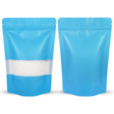 90x130mm Window Dark Blue Matt Stand Up Pouch/Bag With Zip Lock (100 per pack) 90x130mm Window Dark Blue Matt Stand Up Pouch/Bag With Zip Lock (100 per pack)