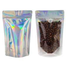 70g Clear / Holographic With Valve Stand Up Pouch/Bag with Zip Lock [SP2] (100 per pack)