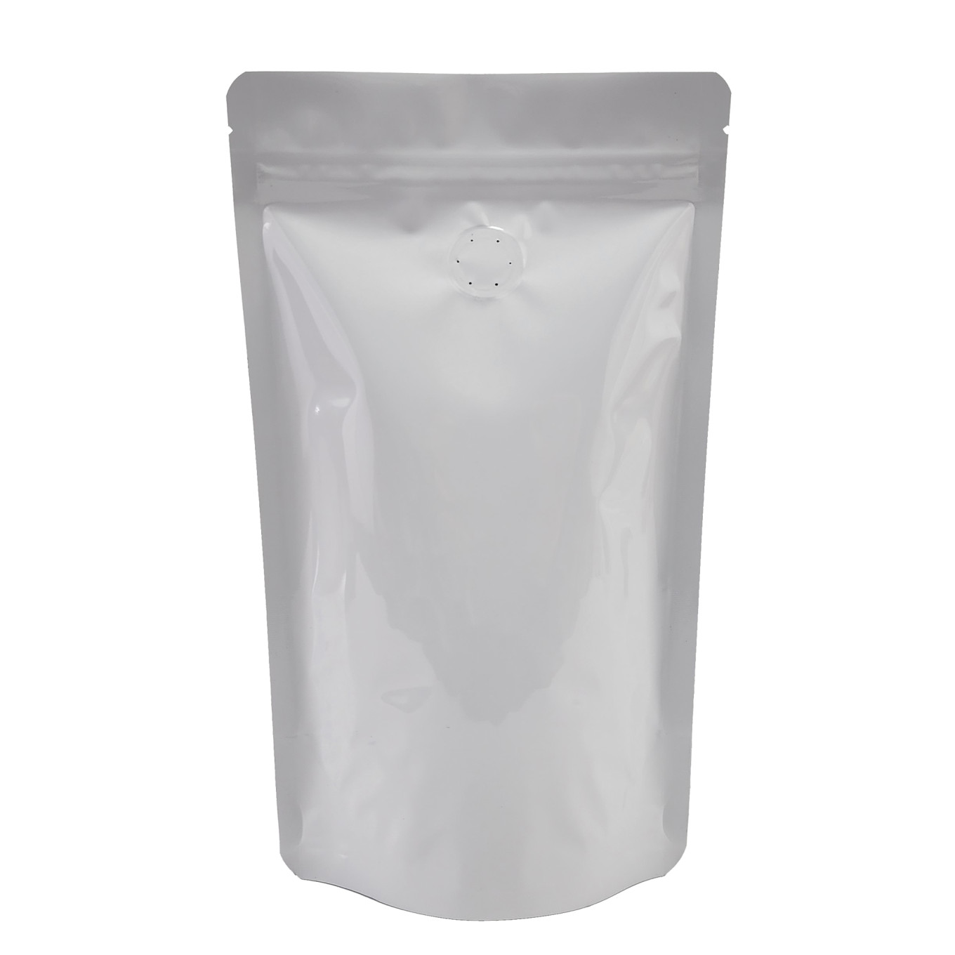 70g White Shiny With Valve Stand Up Pouch/Bag with Zip Lock [SP2] (100 per pack)